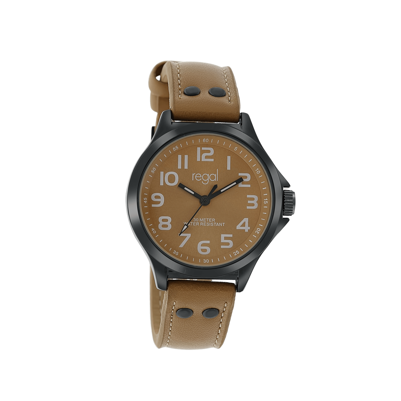 Regal Armbanduhr für Jungen mit einem braunen Lederband