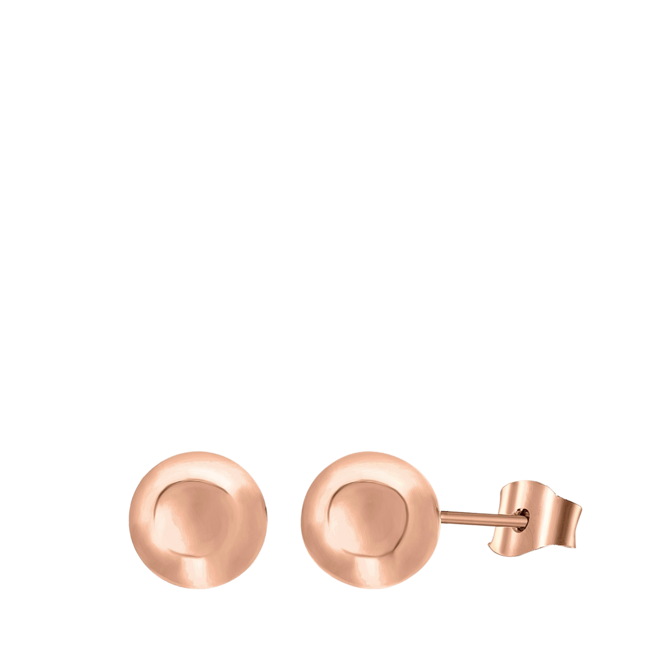 Roseplated oorbellen bal