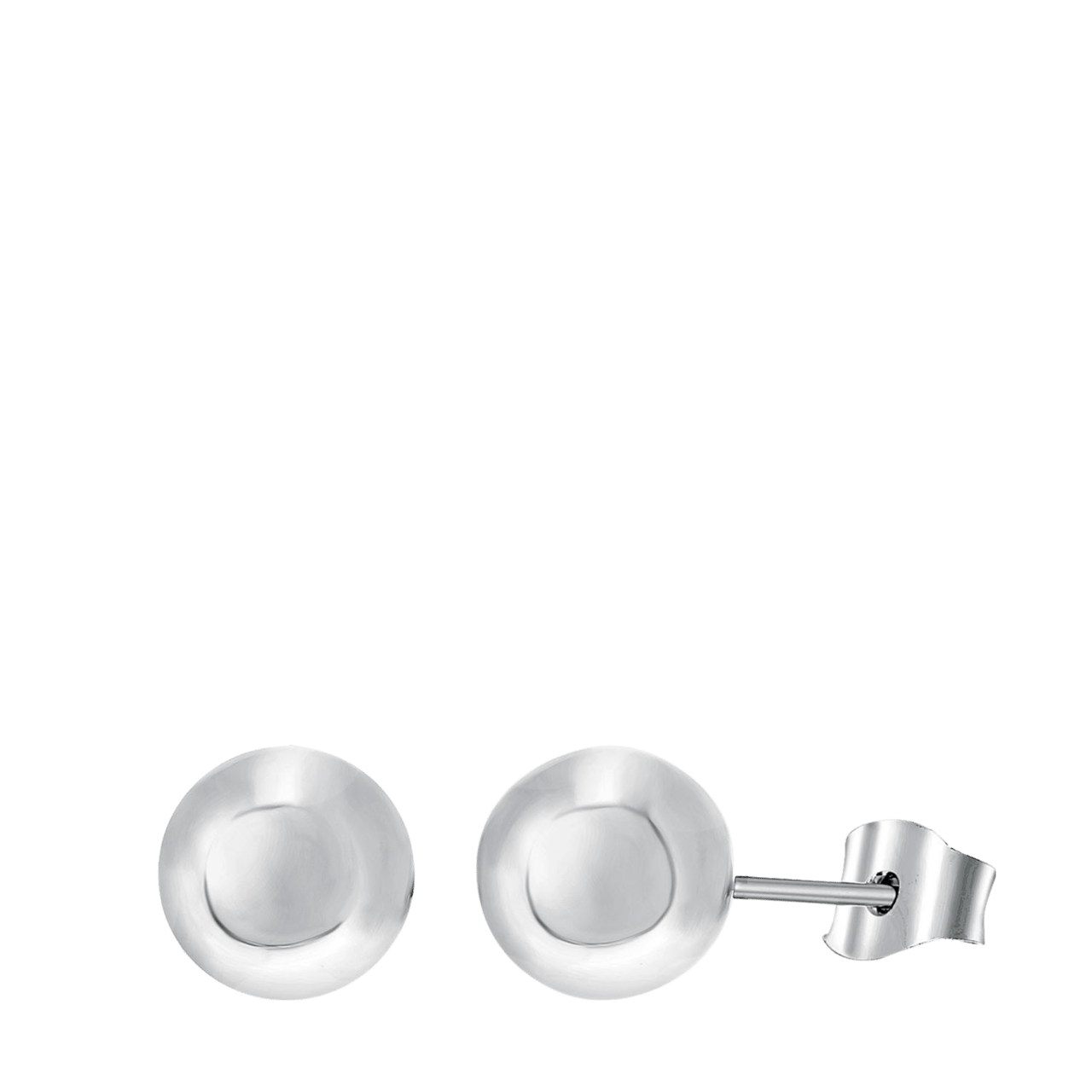 Zilverplated oorbellen bal