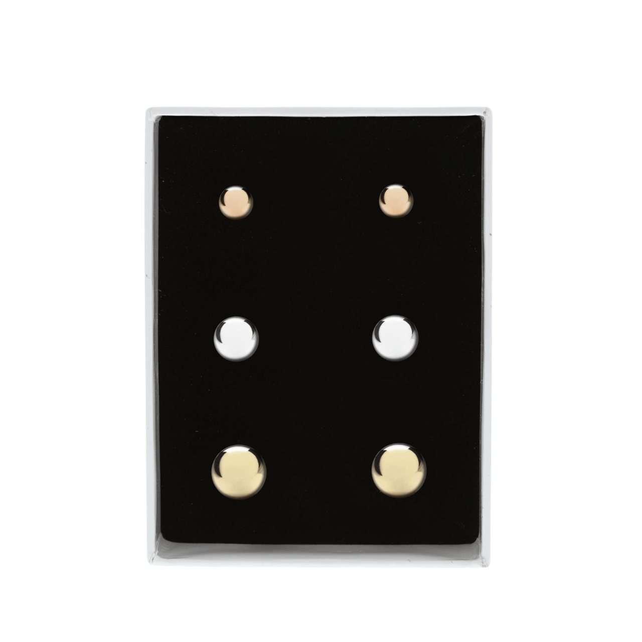 Plated set met 3 paar oorbellen