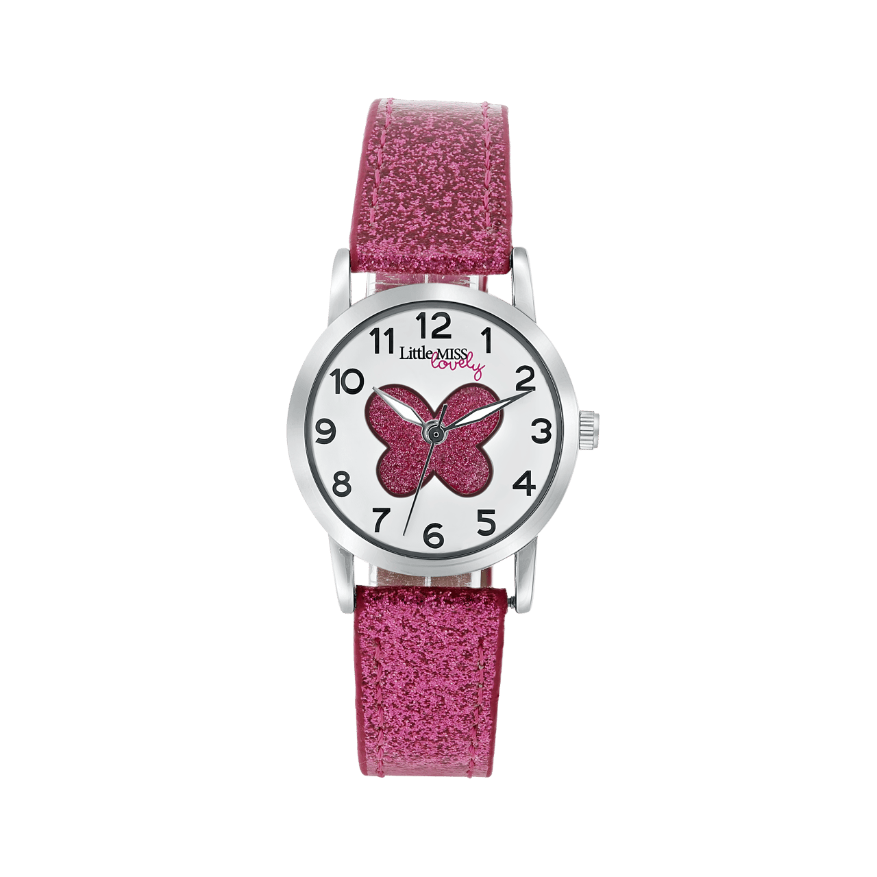 Little Miss Lovely Armbanduhr mit rosafarbenem PU-Armband