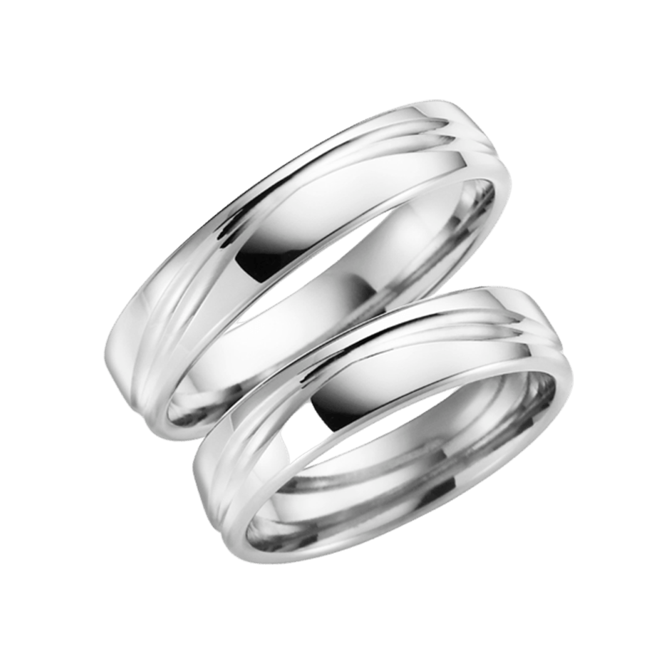 14K witgouden trouwring Dahlia  Dames  H42W