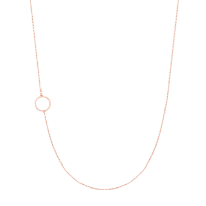 Super Stylish zilveren ketting rose cirkel