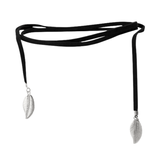 Bijoux goudkleurige ketting met hanger veer voor dames