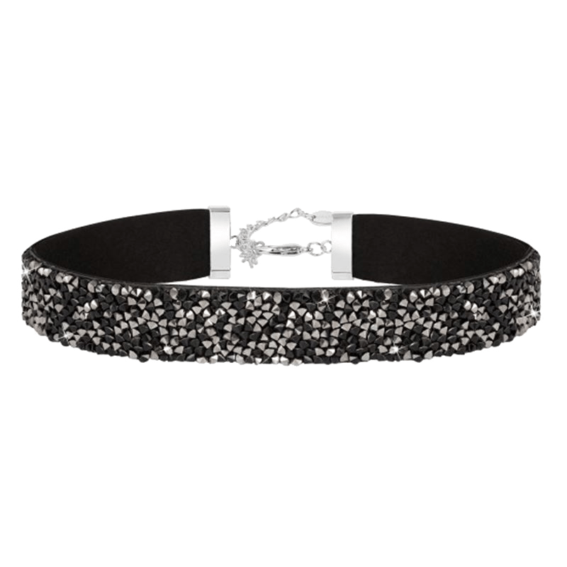 Montini byoux choker zwart met zwarte steentjes