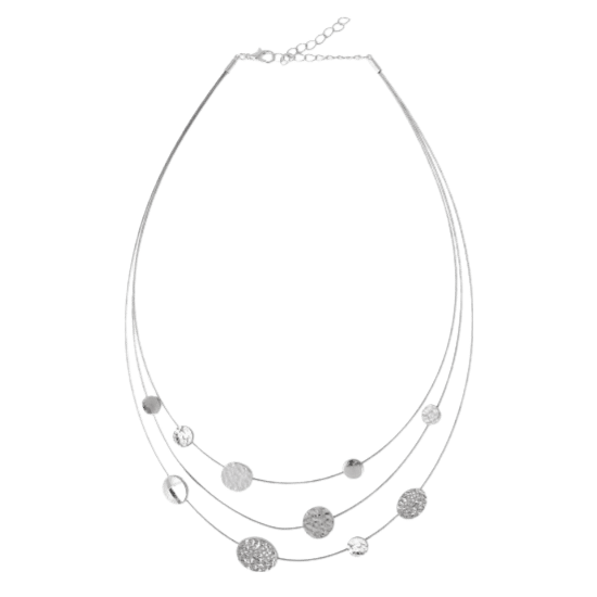 Bijoux zilverkleurige ketting met hanger voor dames
