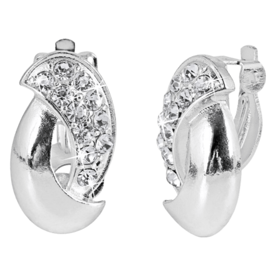 Bijoux zilverkleurige oorclips voor dames