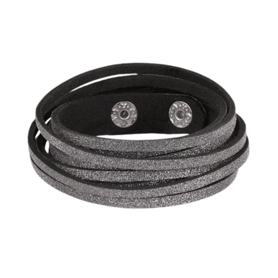 Byoux armband leer-look met glitters