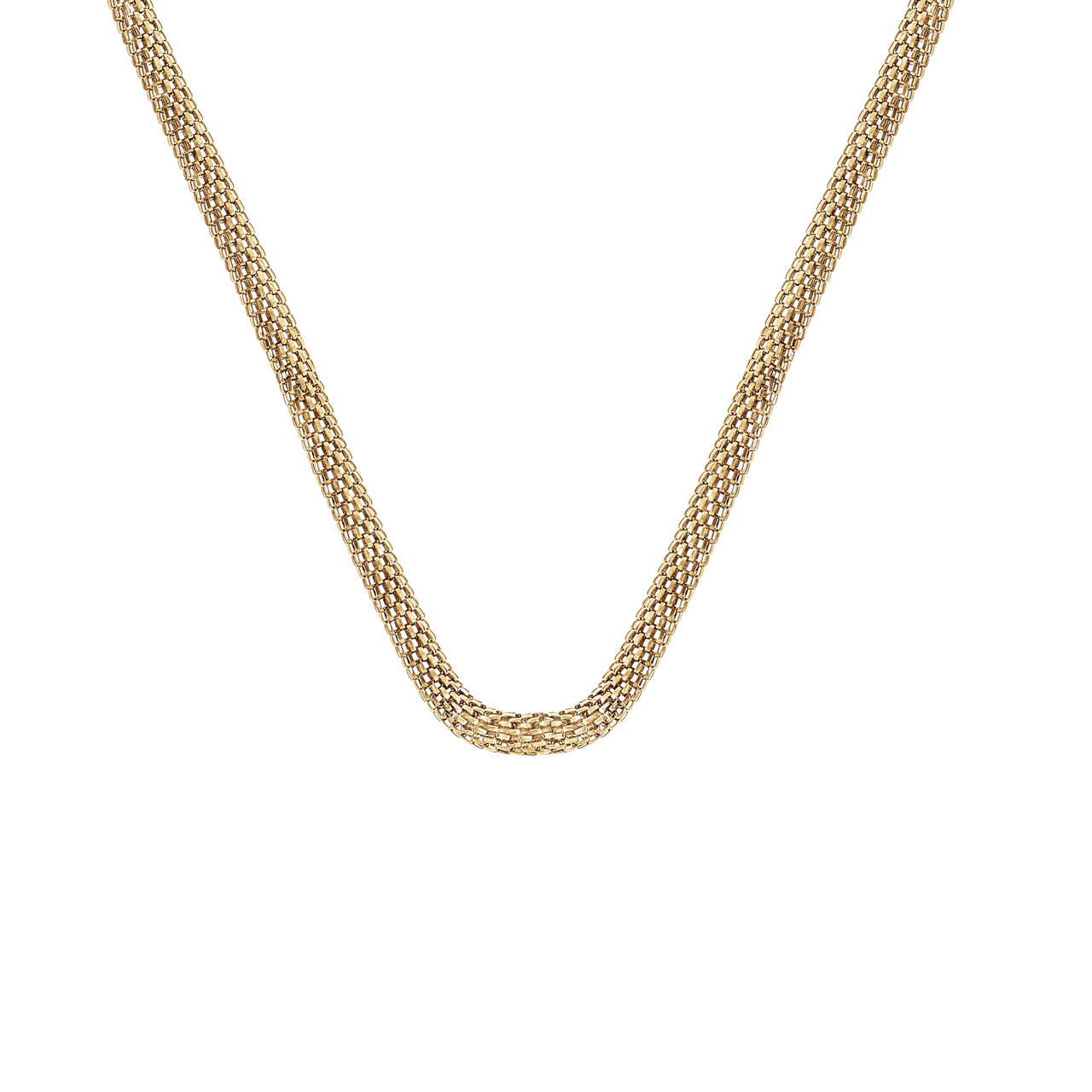 Gerecycleerd stainless steel ketting mesh goldplated