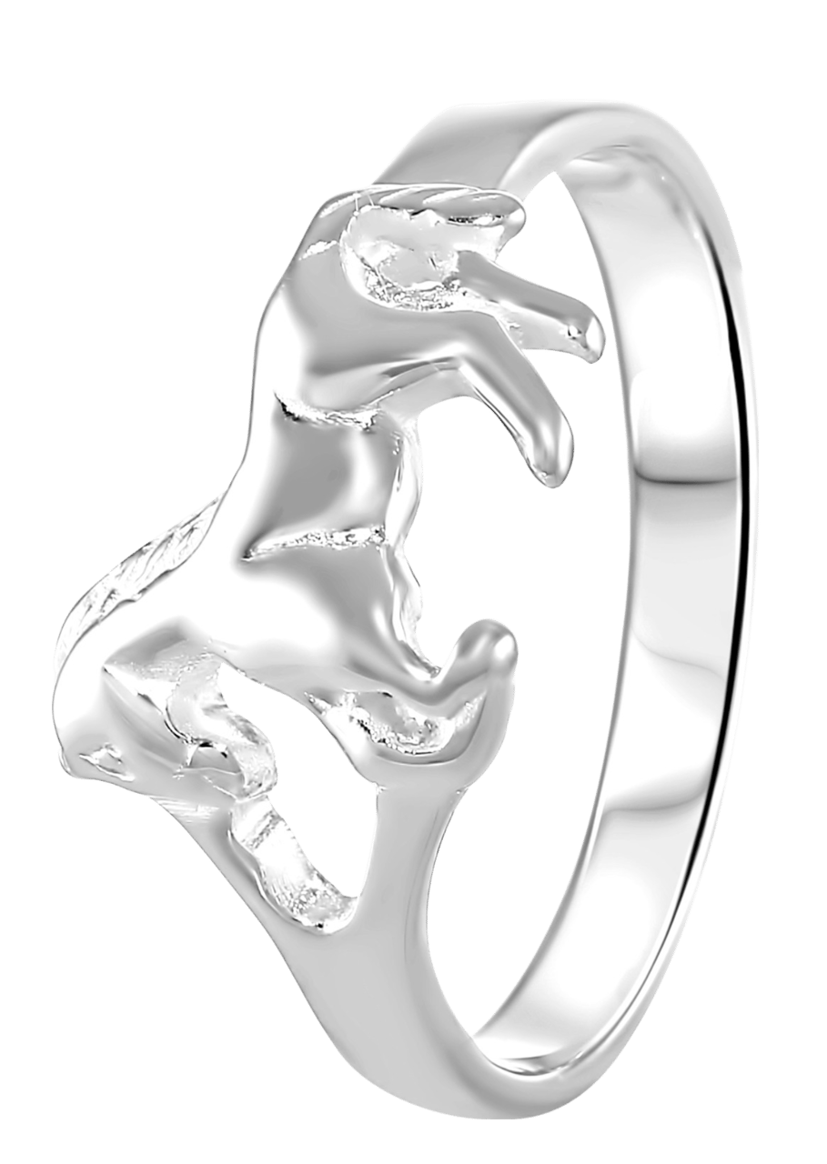 Silberner Kinderring Pferd