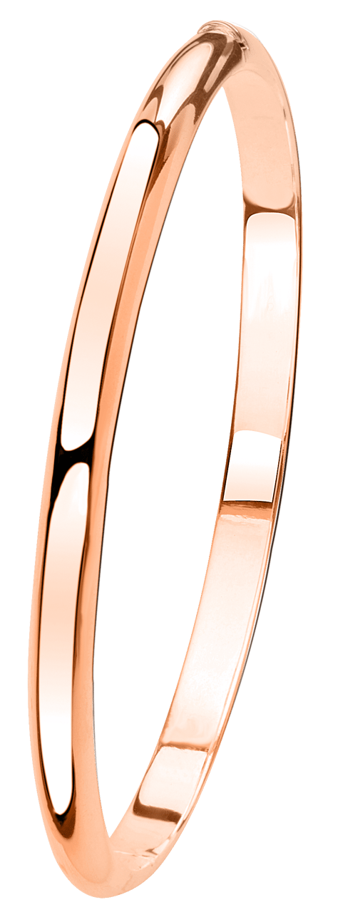 Zilveren armband bangle roseplated