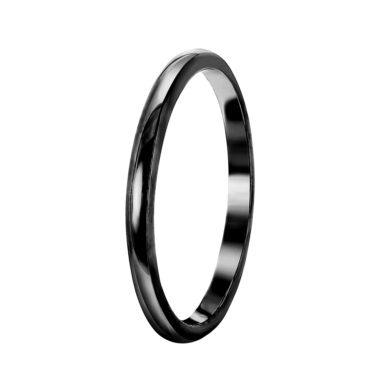 Zilveren blackplated ring voor dames