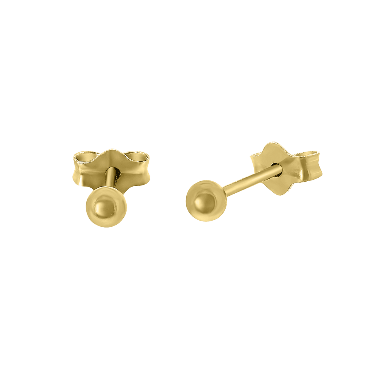 Zilveren goldplated oorknoppen bol voor dames