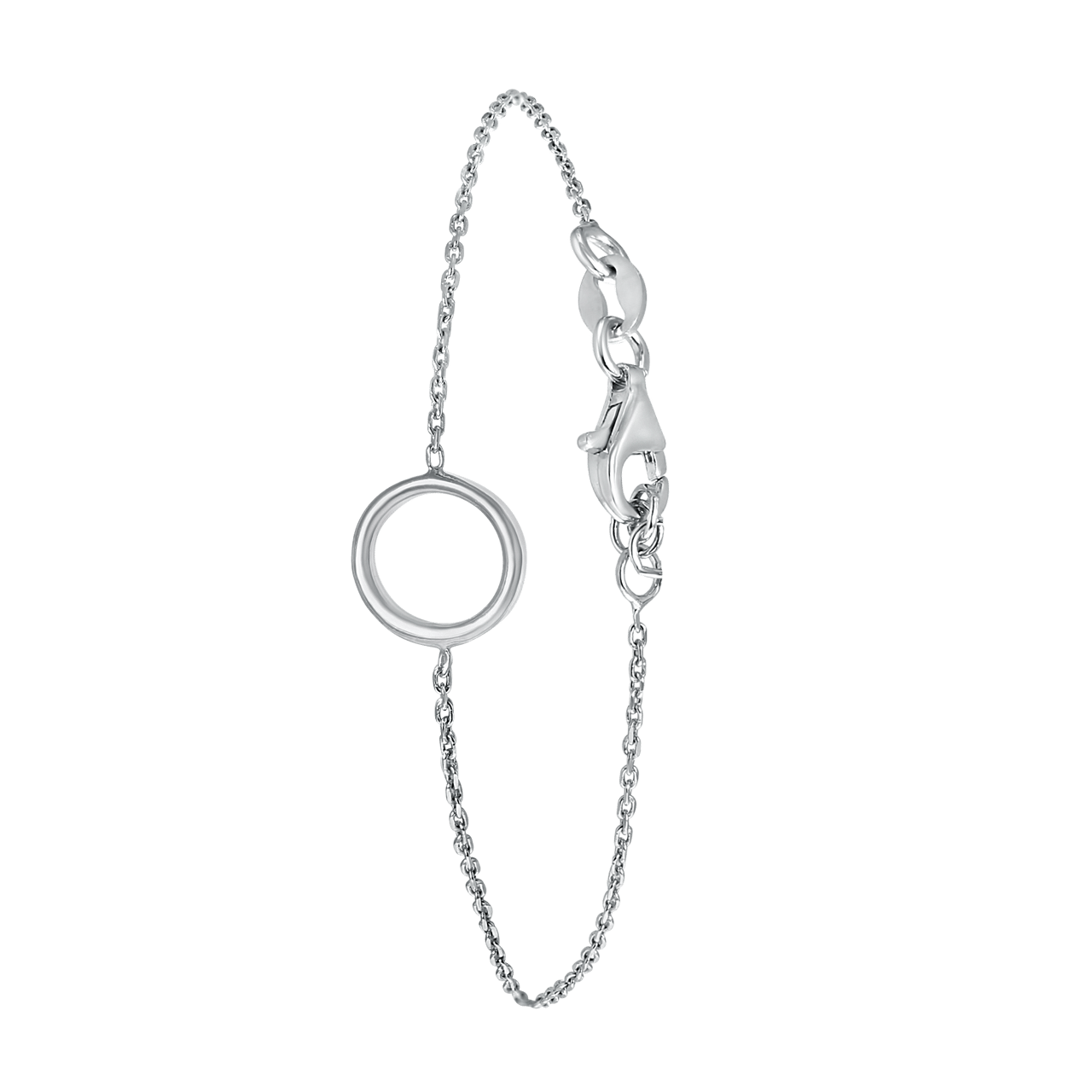 Silberarmband rhodiniert offener Kreis