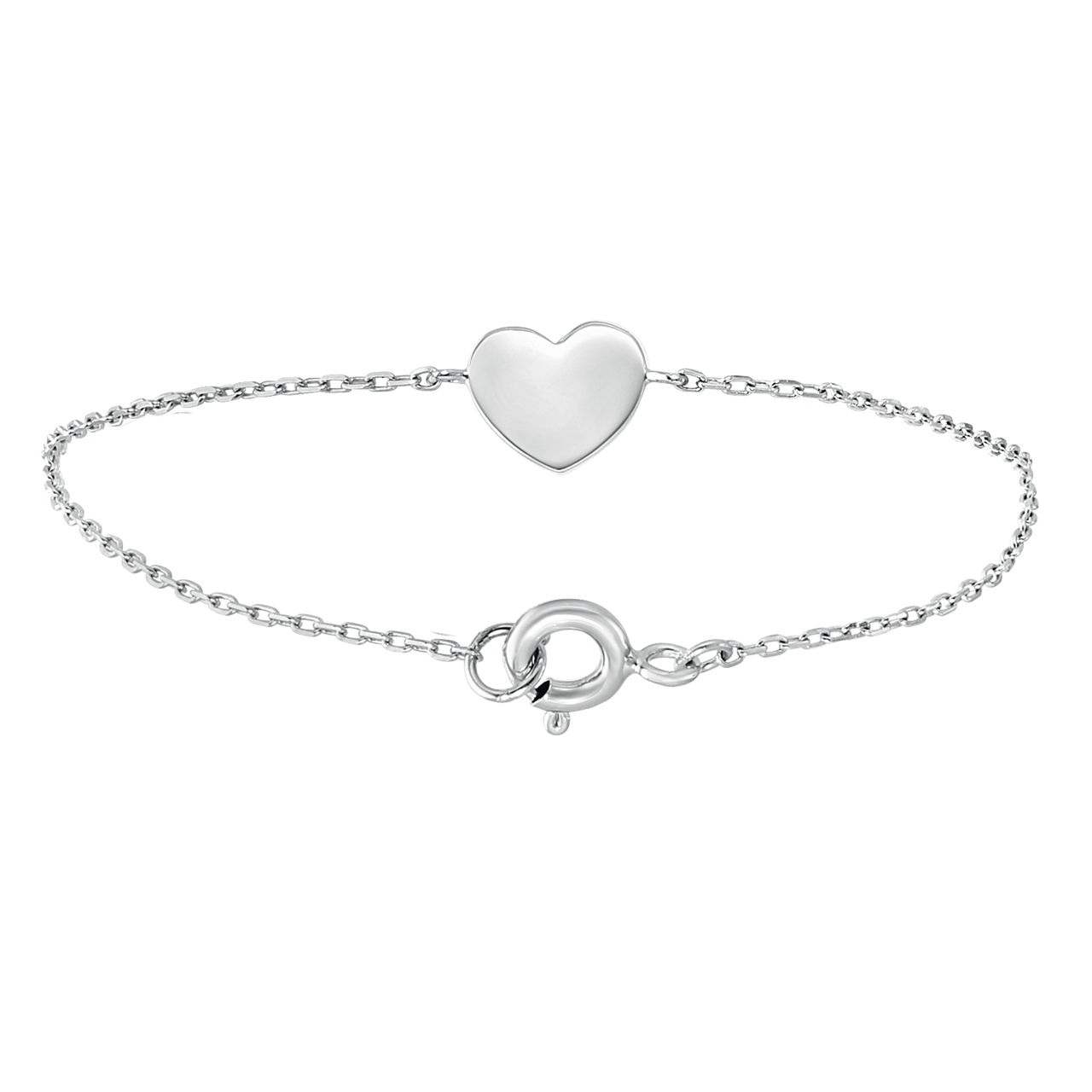 Silberarmband Herz rhodiniert