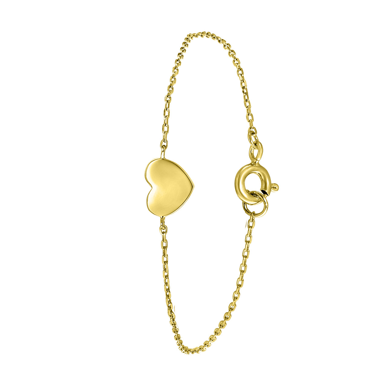 Silberarmband Herz vergoldet