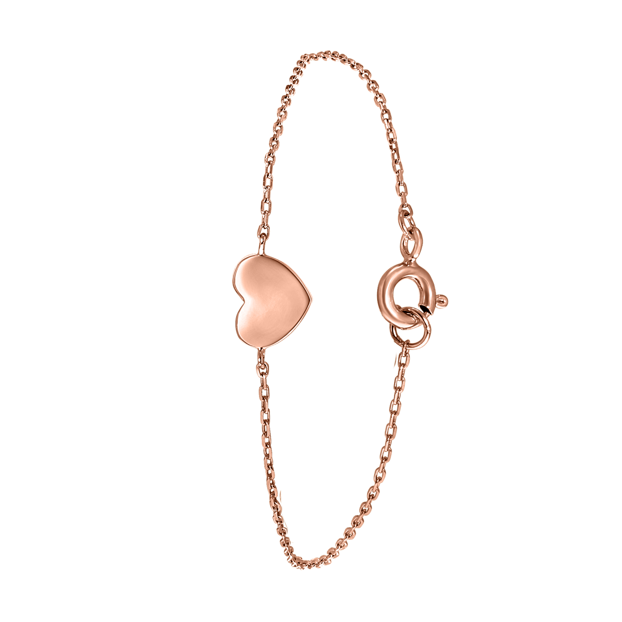 Silberarmband Herz rotvergoldet
