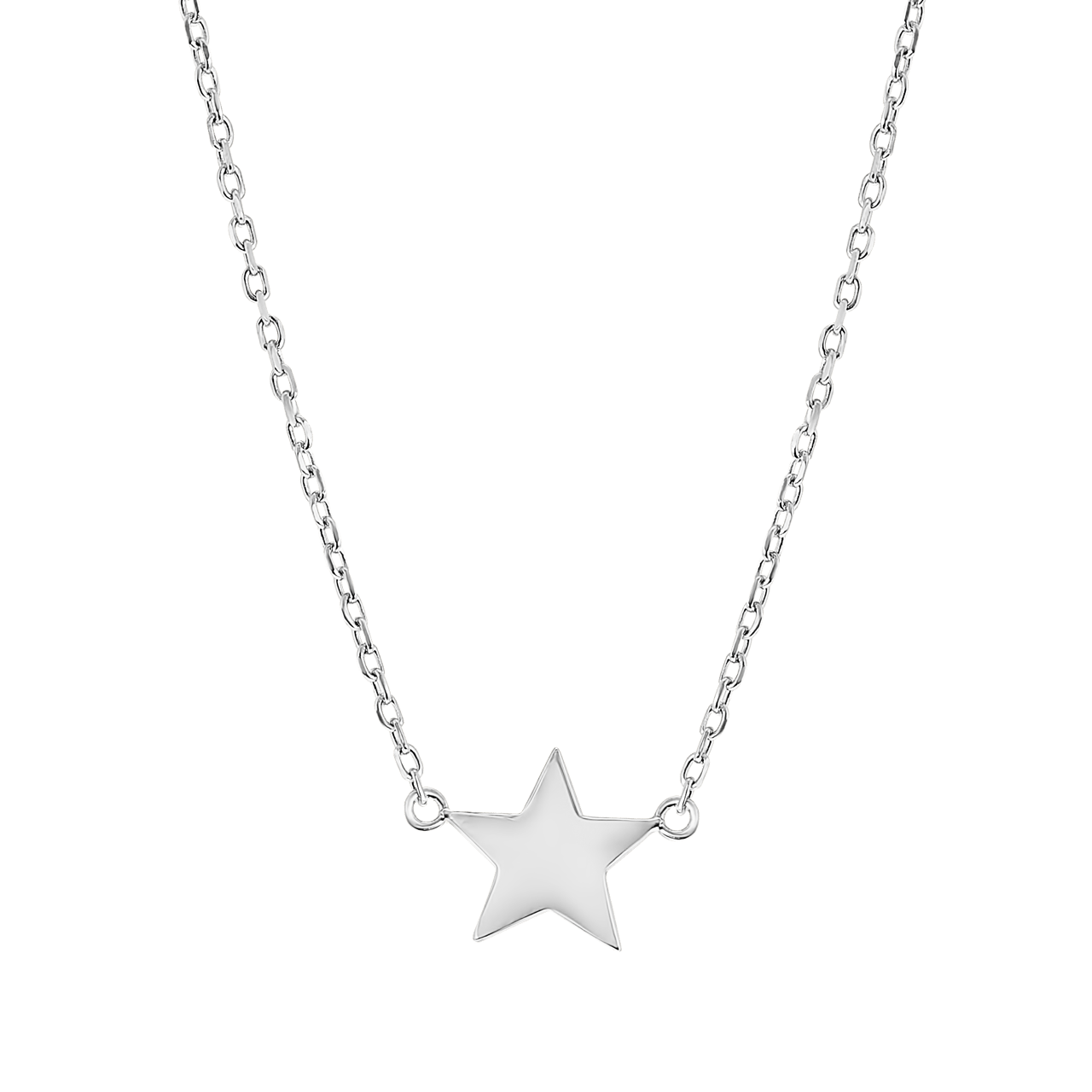 Zilveren ketting rhodiumplated galaxy ster