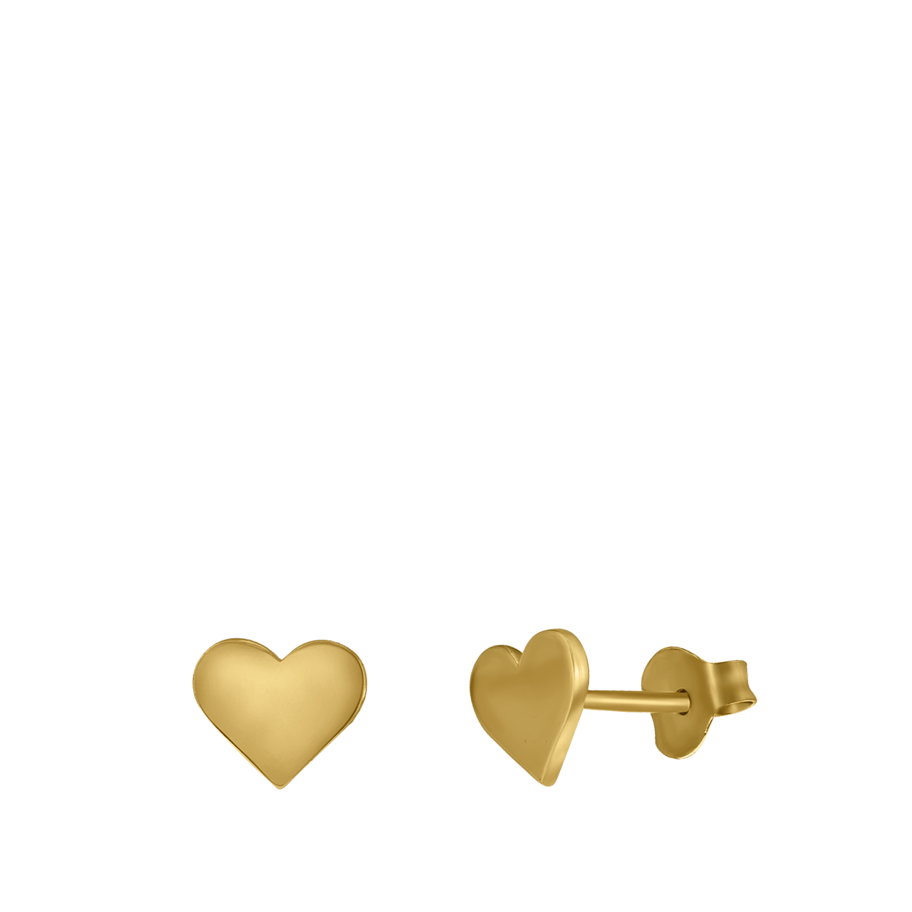 Zilveren oorbellen goldplated hart