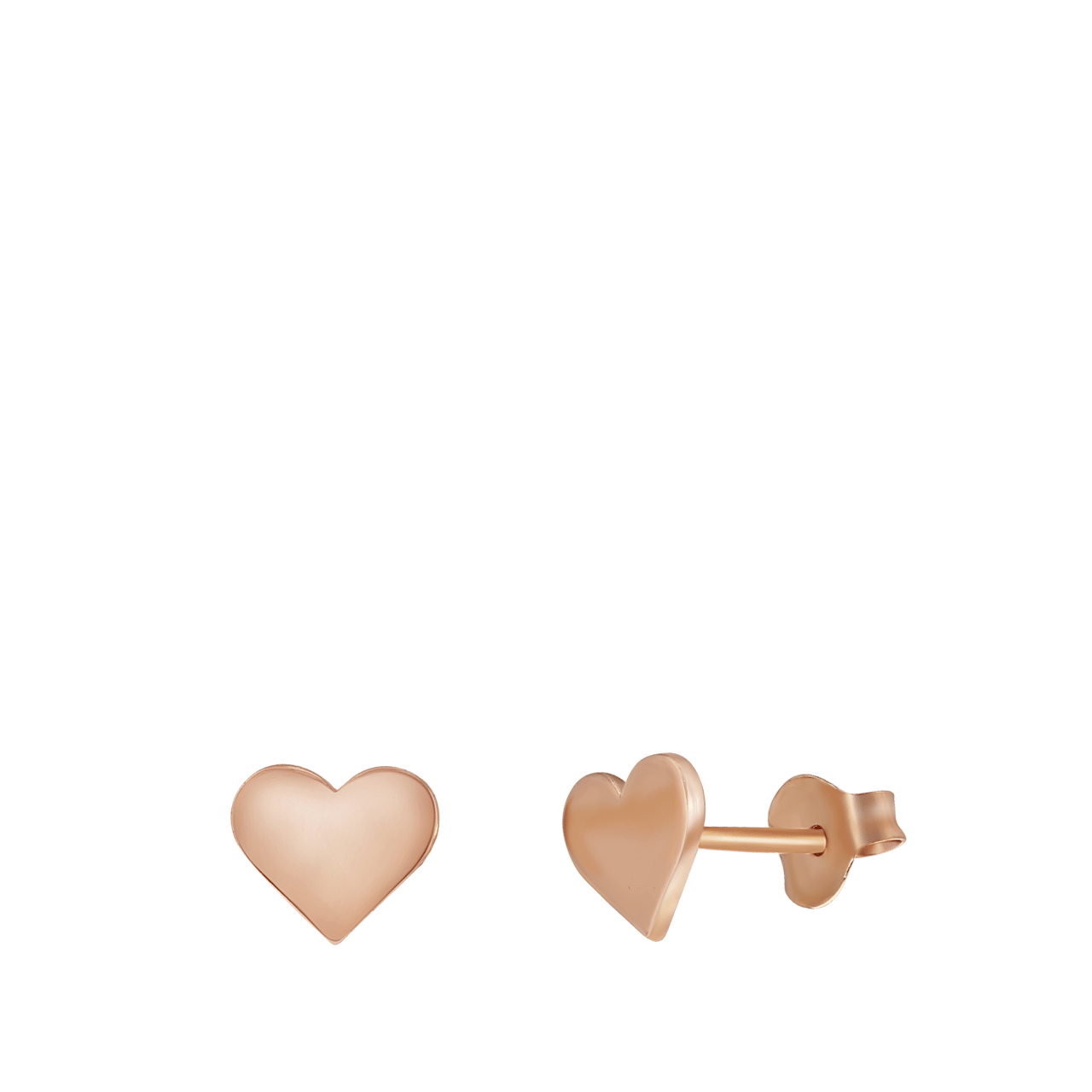 Zilveren oorbellen roseplated hart