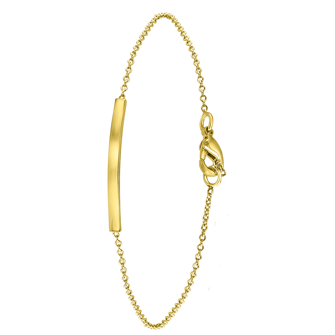 Zilveren armband bar goldplated