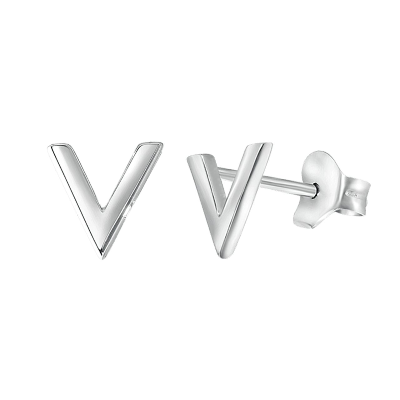 Silberne Ohrringe rhodiniert V