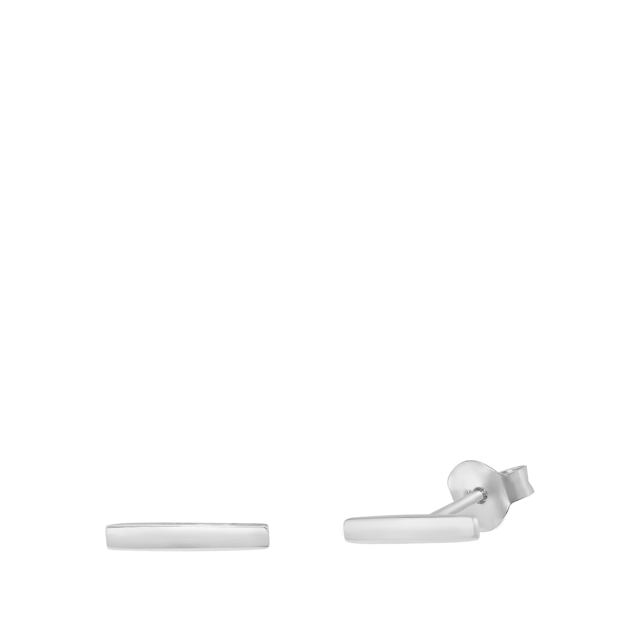 Ohrringe, 925 Silber, Stab, rhodiniert