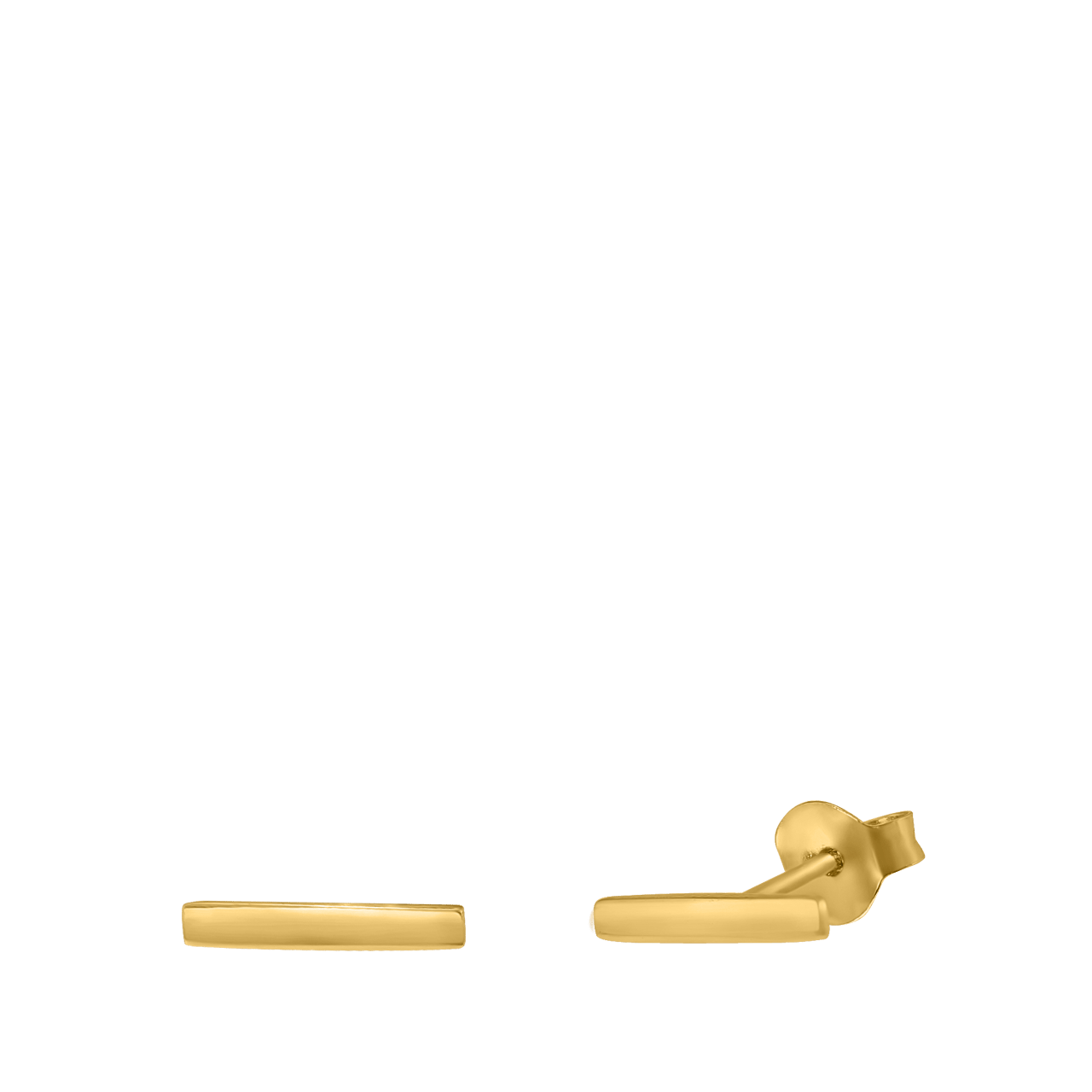 Zilveren goldplated oorknoppen bar voor dames