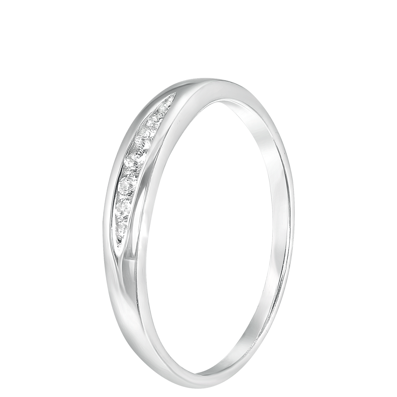 Zilveren ring rhodiumplated met zirkonia