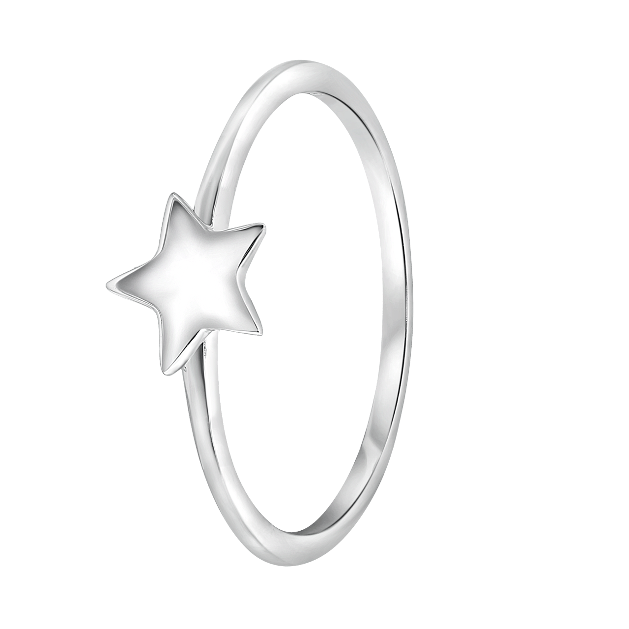 Ring, 925 Silber, rhodiniert, Stern der Galaxis