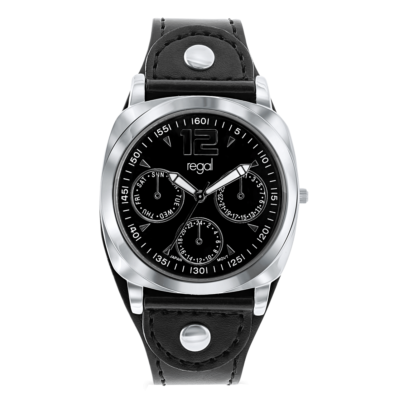 Regal Kinder Horloge Zwart PU leer