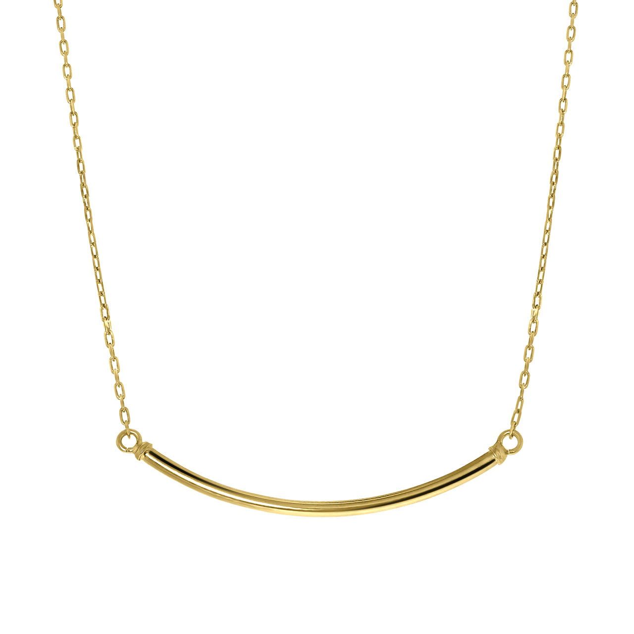 14 karaat geelgouden ketting met hanger bar