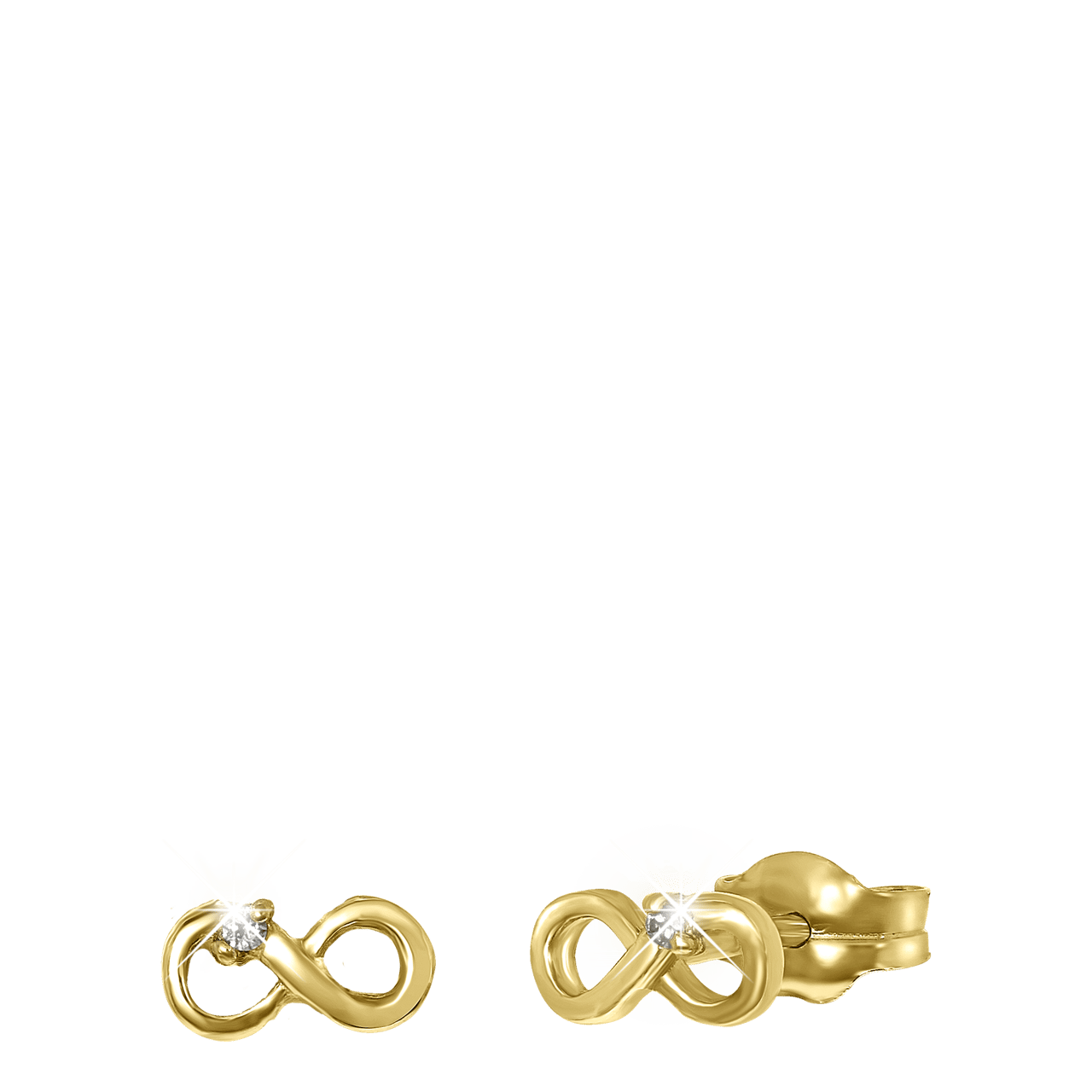 14 Karaat geelgouden oorbellen met zirkonia