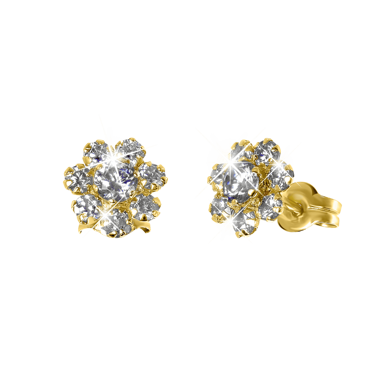 Ohrringe, 585 Gelbgold, mit Zirkonia