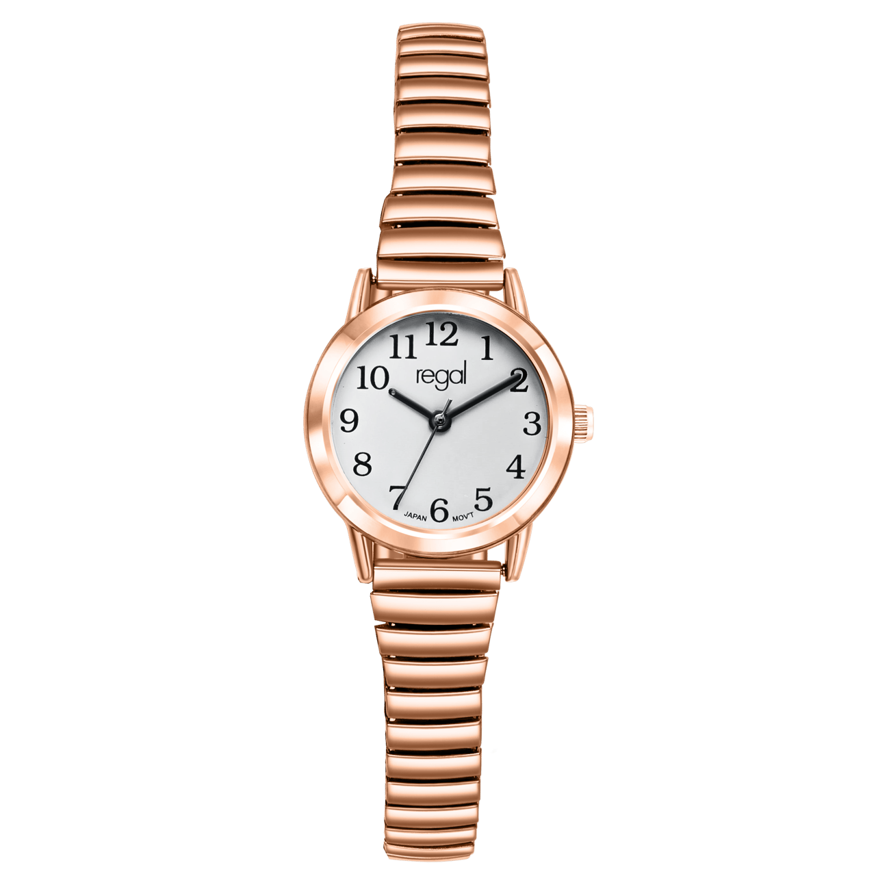 Regal rosekleurig horloge met rekband