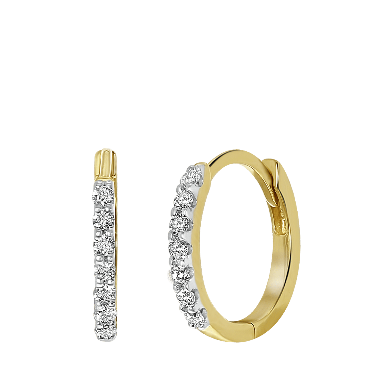 Ohrringe, 585 Gelbgold, mit Diamant 0,15 kt