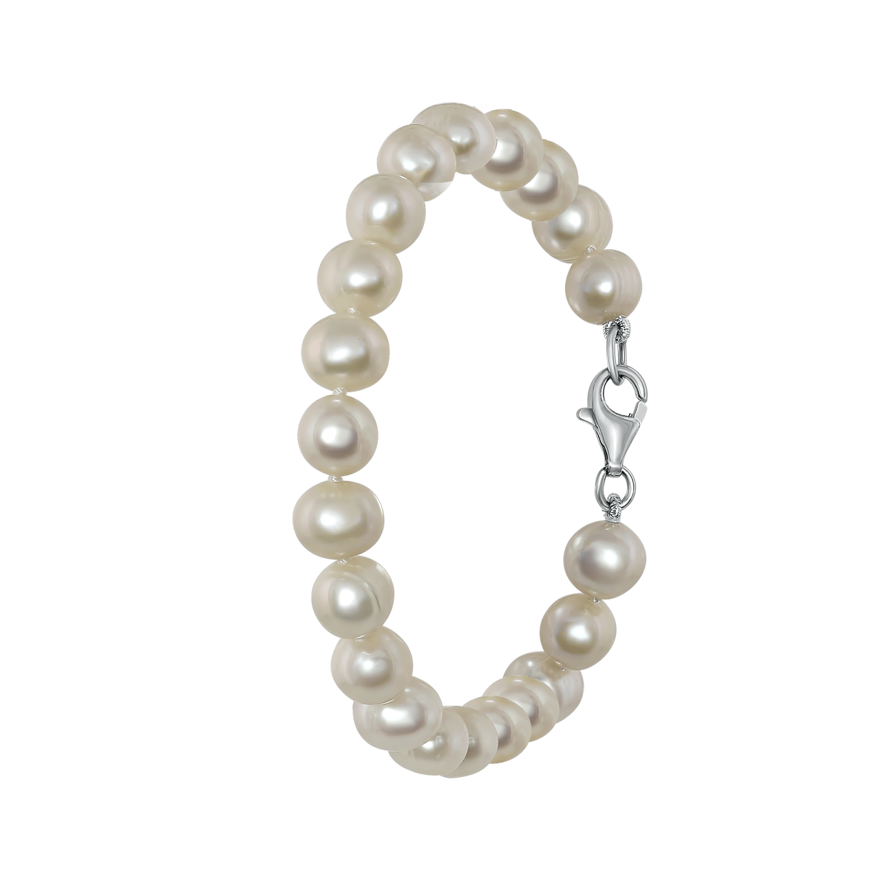 Zilveren armband met zoetwaterparels