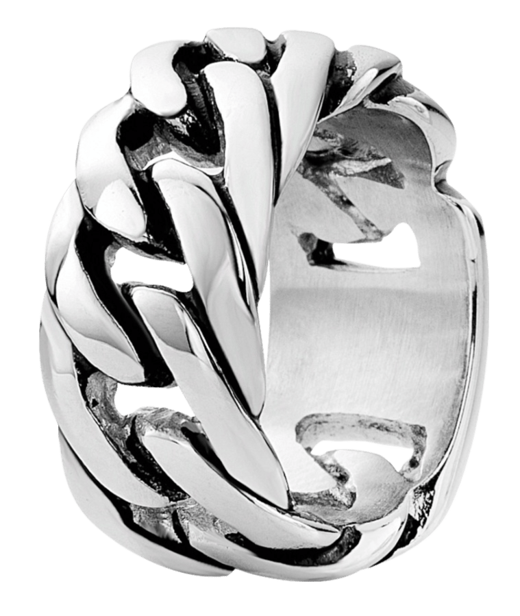 Stainless steel schakelring Belgrado voor dames en heren