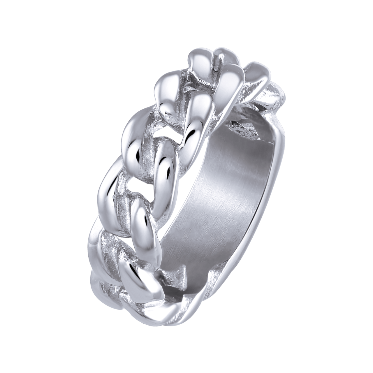 Gerecycled stainless steel liefdesring manilla dames en heren