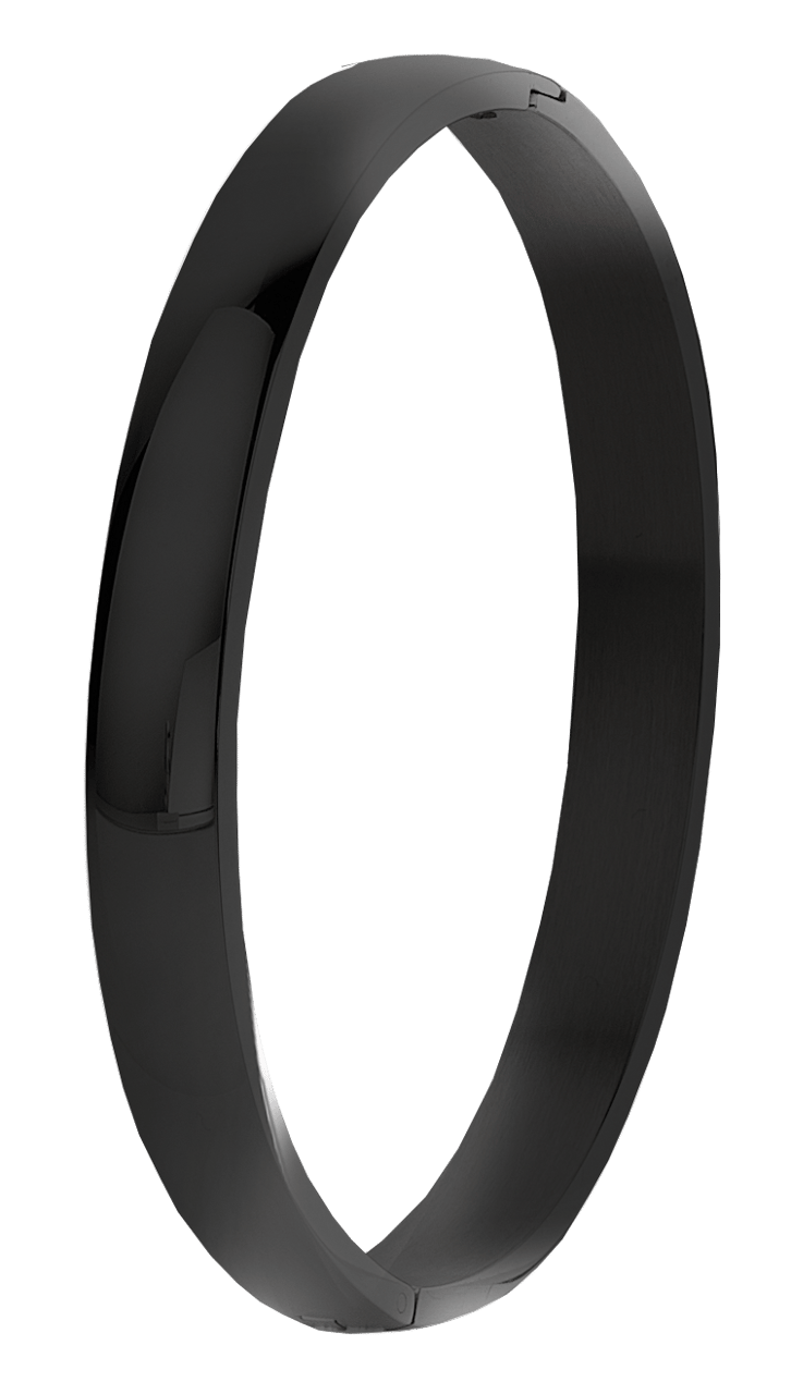 Gerecycled stalen armband bangle blackplated