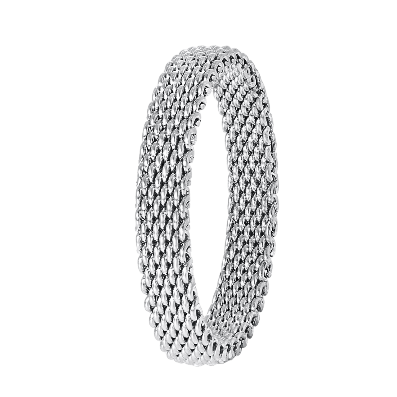 Gerecycleerd stainless steel ring mesh