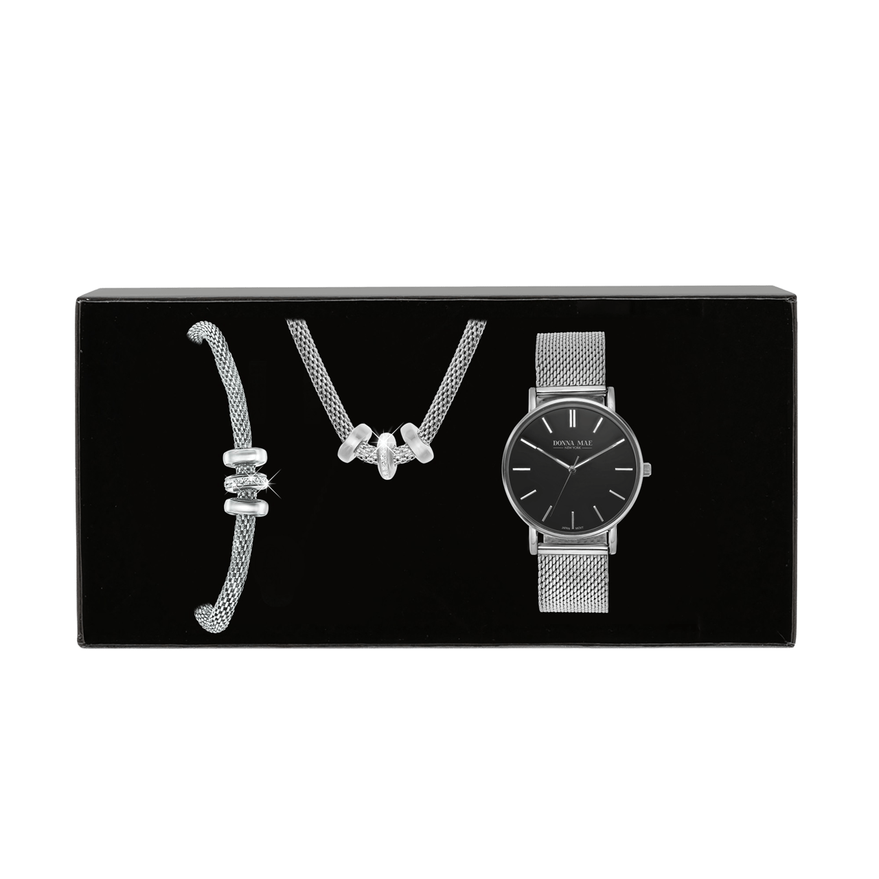 Gerecycled stainless steel set met kristal