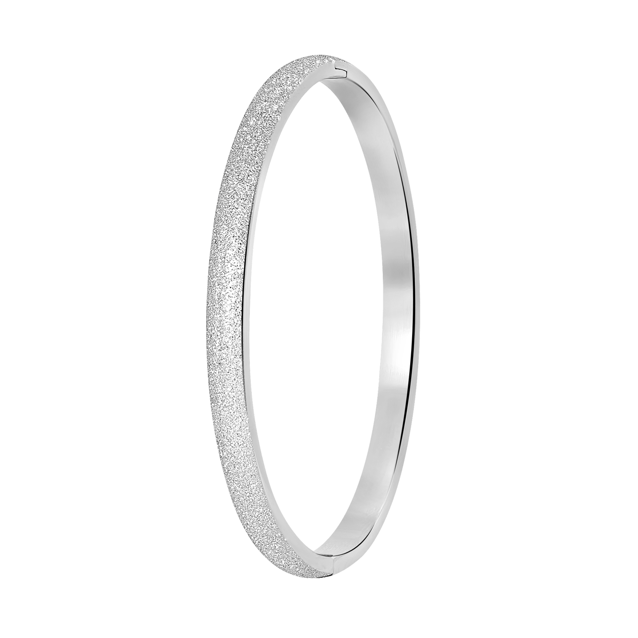 Stainless steel armband bangle gediamanteerd