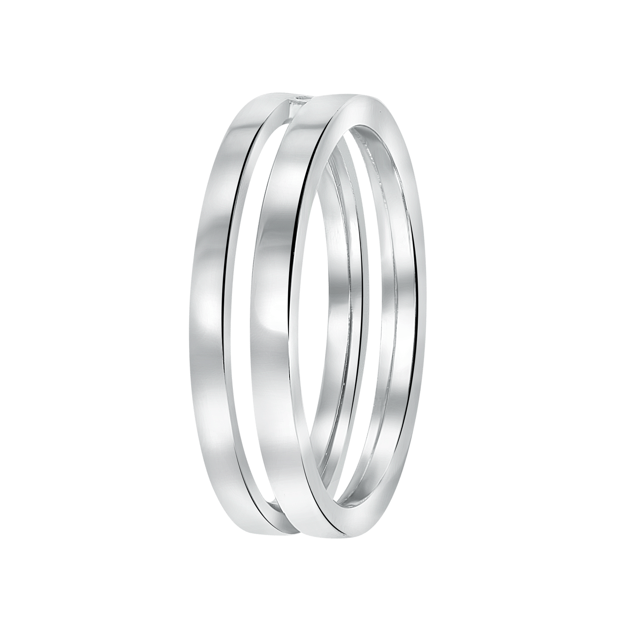 Gerecycled stainless steel ring opengewerkt