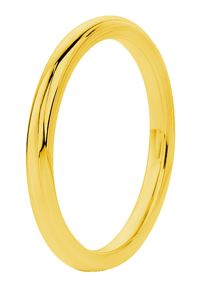 Gerecycleerd stainless steel ring goldplated