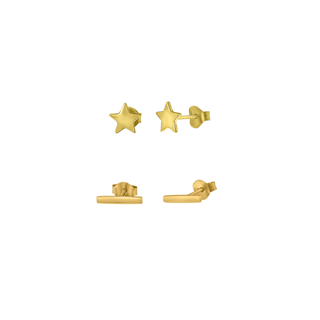 Set, 925 Silber, vergoldet, Galaxis, Ohrringe