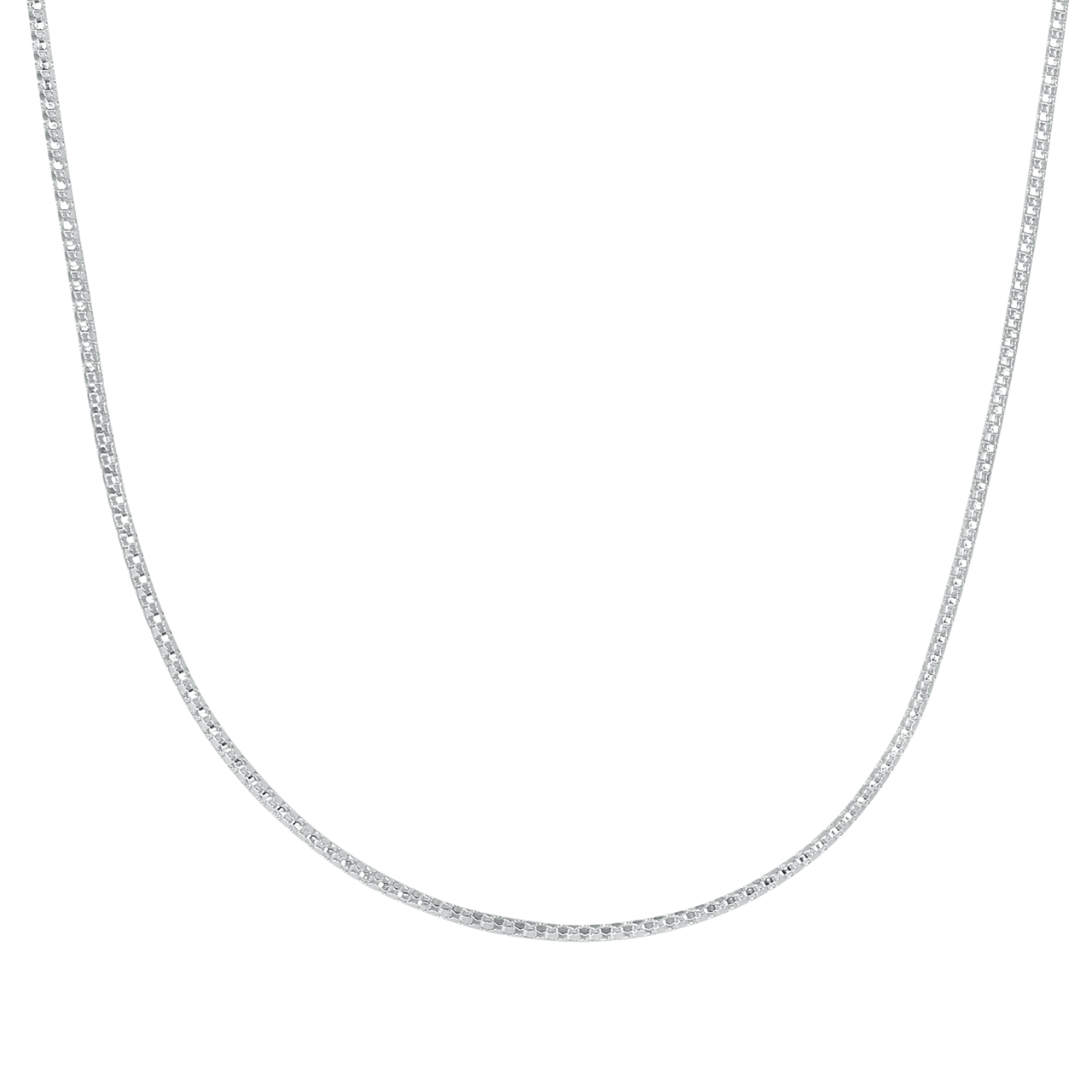 Gerecycled zilveren ketting rhodiumplated schakel