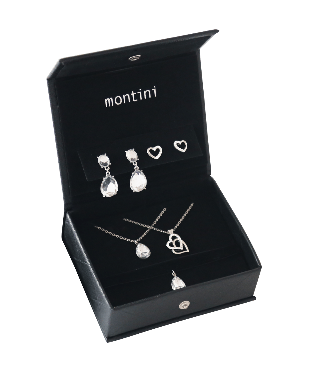 Montini set met 2 oorbellen en 3 kettingen
