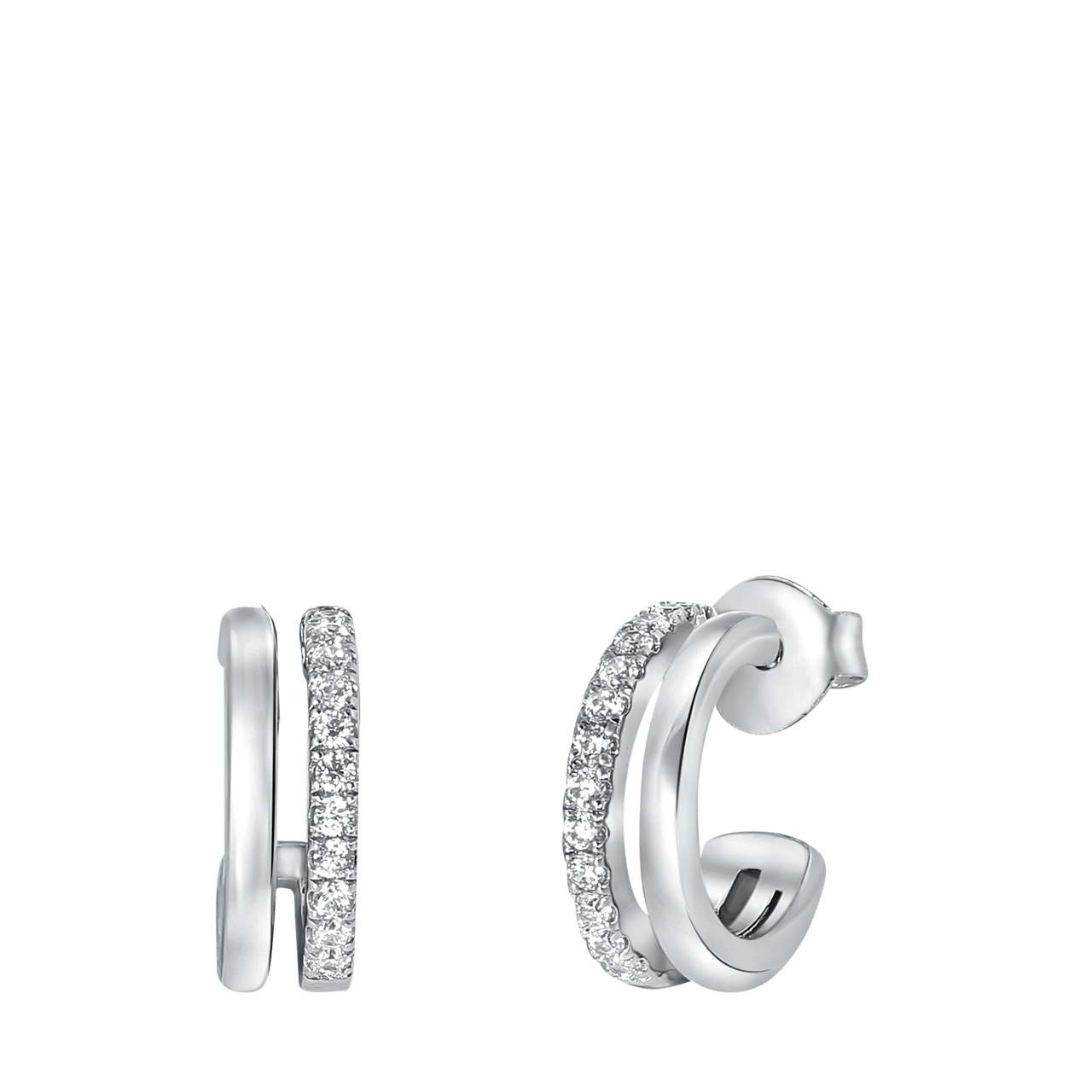 Ohrringe, 925 Silber, mit Zirkonia