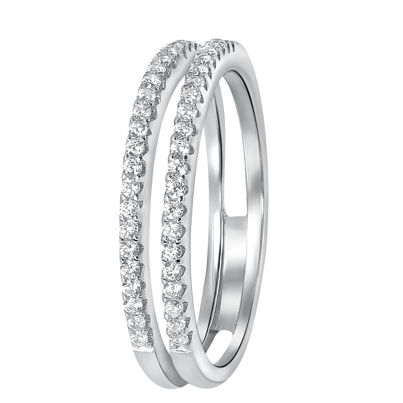 Zilveren ring met zirkonia